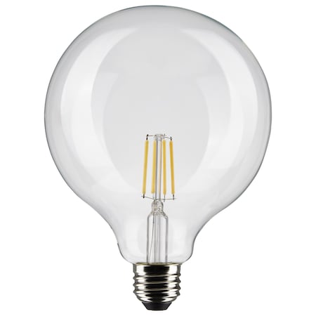 Satco 6 Watt G40 LED Lamp, Clear, Medium Base, 90 CRI, 3000K, 120 Volts S21253